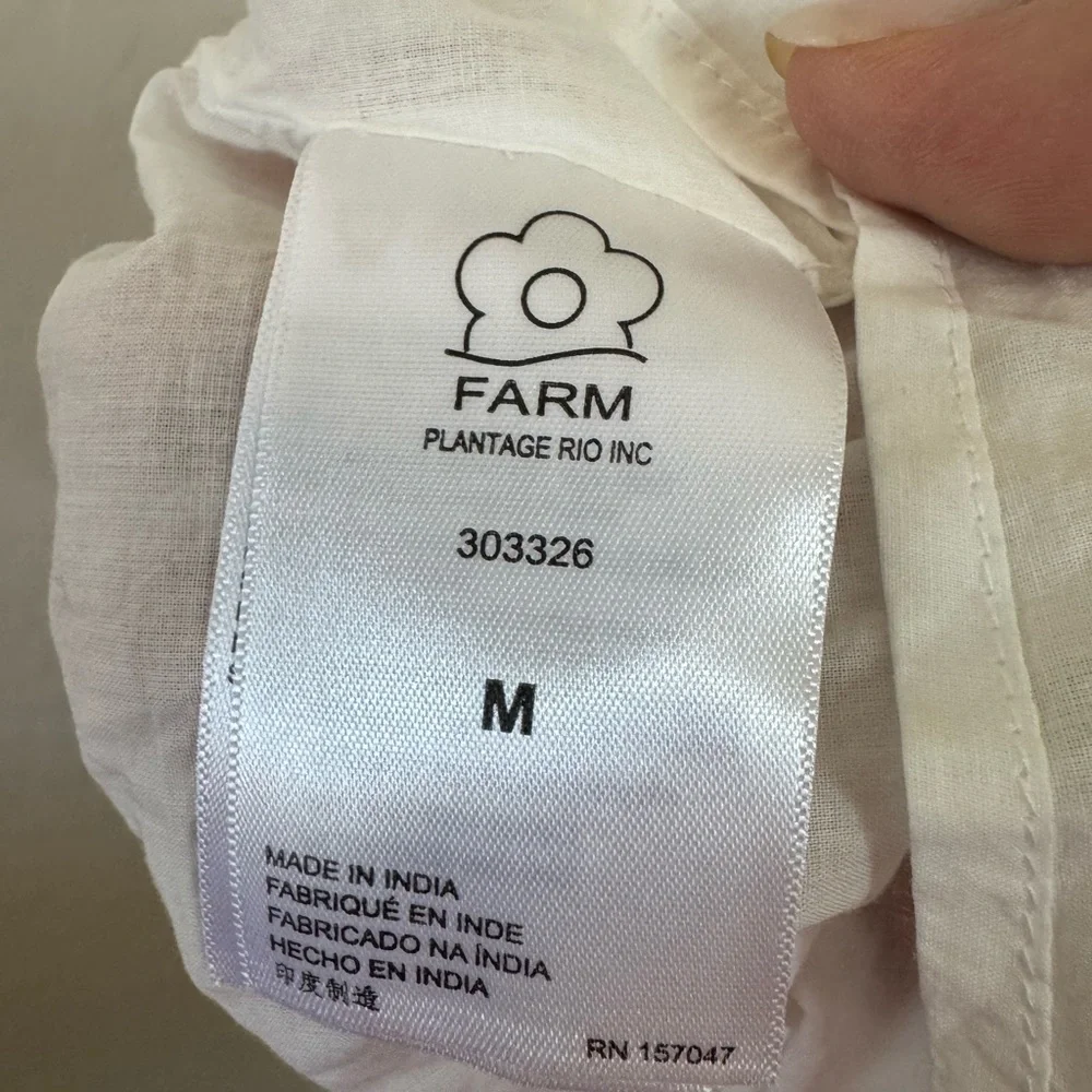 FARM Rio White Midi Dress with Multicolor Stripe Detail - Picture 9 of 10